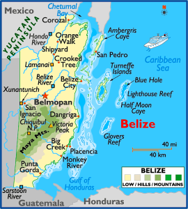 Belize Map Elevation