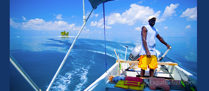 Boating in Belize Barrier Reef