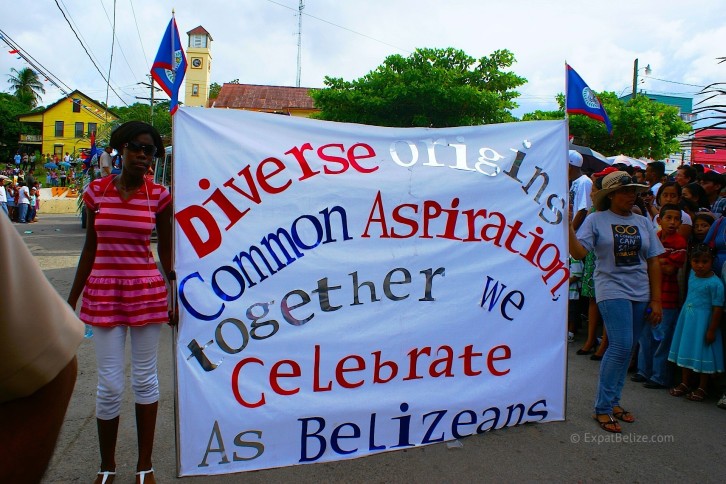 Belize Independence Parade Diversity in Belize Banner