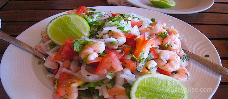 Shrimp Ceviche in Belize