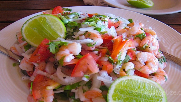 Shrimp Ceviche in Belize