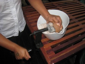 Grinding out Coconut 